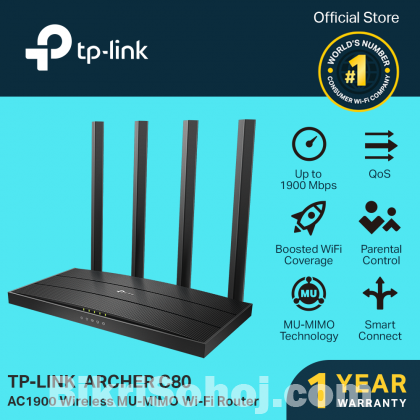 TP-Link Archer C80 AC1900 Gigabit MU-MIMO Wi-Fi Router